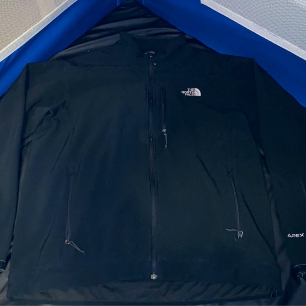Mens XL North Face Zip Up Jacket - Black